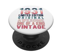 Edición Limitada, Vintage, Retro, año de Nacimiento 1931. PopSockets PopGrip Adhesivo