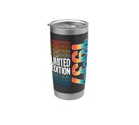 Edición limitada, vintage, retro, año de nacimiento 1937. Vaso térmico de acero inoxidable de doble pared