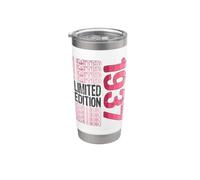 Edición limitada, vintage, retro, año de nacimiento 1937. Vaso térmico de acero inoxidable de doble pared