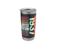 Edición limitada, vintage, retro, año de nacimiento 1937. Vaso térmico de acero inoxidable de doble pared
