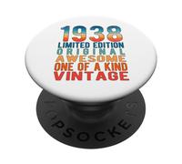 Edición Limitada, Vintage, Retro, año de Nacimiento 1938. PopSockets PopGrip Adhesivo