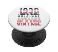 Edición Limitada, Vintage, Retro, año de Nacimiento 1938. PopSockets PopGrip Adhesivo