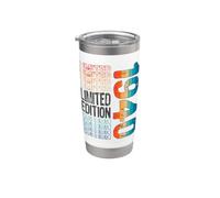 Edición limitada, vintage, retro, año de nacimiento 1940. Vaso térmico de acero inoxidable de doble pared