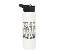Edición limitada, vintage, retro, año de nacimiento 1943. Stainless Steel Insulated Water Bottle