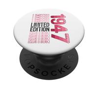 Edición Limitada, Vintage, Retro, año de Nacimiento 1947. PopSockets PopGrip Adhesivo
