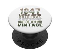 Edición Limitada, Vintage, Retro, año de Nacimiento 1947. PopSockets PopGrip Adhesivo