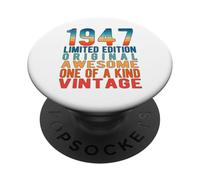 Edición Limitada, Vintage, Retro, año de Nacimiento 1947. PopSockets PopGrip Adhesivo