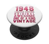 Edición Limitada, Vintage, Retro, año de Nacimiento 1948. PopSockets PopGrip Adhesivo