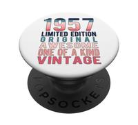 Edición Limitada, Vintage, Retro, año de Nacimiento 1957. PopSockets PopGrip Adhesivo