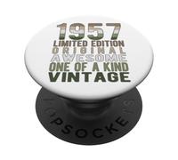 Edición Limitada, Vintage, Retro, año de Nacimiento 1957. PopSockets PopGrip Adhesivo