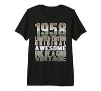Edición Limitada, Vintage, Retro, año de Nacimiento 1958. Camiseta Premium