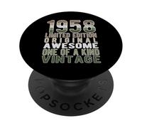 Edición Limitada, Vintage, Retro, año de Nacimiento 1958. PopSockets PopGrip Adhesivo