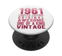 Edición Limitada, Vintage, Retro, año de Nacimiento 1961. PopSockets PopGrip Adhesivo