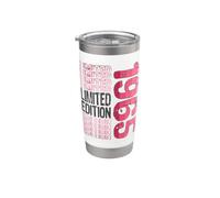 Edición limitada, vintage, retro, año de nacimiento 1965. Vaso térmico de acero inoxidable de doble pared