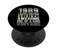 Edición Limitada, Vintage, Retro, año de Nacimiento 1989. PopSockets PopGrip Adhesivo