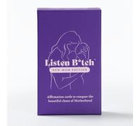 Edición New Mom | Listen Bitch Affirmations | Tarjetas de afirmación para conquistar el hermoso caos de la maternidad
