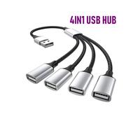 (Edición USB 4 en 1) Hub USB tipo C, extensiones, divisor de cable USB de 4 puertos, adaptador de transferencia
