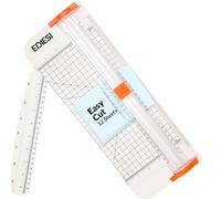 Ediesi, Guillotina de Papel, A4, Cizalla, Cortador, Máxima Precisión, Bloqueo Automático, con Regla de Extensión, para Papel, Fotos, Cupones y Etiquetas (Blanco)