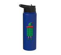 Edificio de bloques de elfos Constructor de Navidad Constructor maestro de ladrillos Stainless Steel Insulated Water Bottle