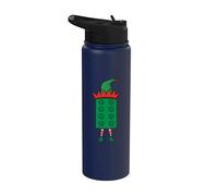 Edificio de bloques de elfos Constructor de Navidad Constructor maestro de ladrillos Stainless Steel Insulated Water Bottle
