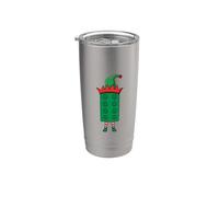 Edificio de bloques de elfos Constructor de Navidad Constructor maestro de ladrillos Vaso térmico de acero inoxidable de doble pared