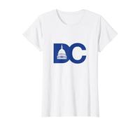 Edificio del Capitolio de los Estados Unidos Dentro Camiseta gráfica económica, Mujer, Blanco, M