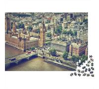 Edificio del Parlamento Puzzle de 1000 Piezas Papel para Adultos Río Támesis Juego de Puzzle 1000 Piezas relajación Familiar Regalo 52x38cm/1000pcs