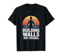 Edificio Muros No Drama Albañilería Construcción Camiseta