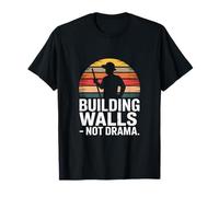 Edificio Muros No Drama Albañilería Construcción Camiseta