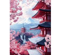 edificio Pintura con Diamantes, Bordado de Diamantes Kit Completo Plantas (3), Cristales Punto de Cruz, Cuadro Full Drill para Adultos, Manualidades Creativas para Decoración Pared 40x70cm qo-369