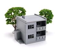 Edificio residencial de Europa del Este 1945 - 1980 (SBH01) - Edificio de Wargaming impreso en 3D - Guerra Fría/Batallas modernas, 15 mm, 20 mm, 28 mm (28 mm)