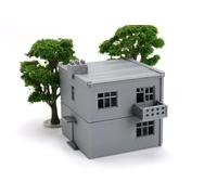 Edificio residencial de Europa del Este 1945 - 1980 (SBH02) - Edificio de Wargaming impreso en 3D - Guerra Fría/Batallas modernas, 15 mm, 20 mm, 28 mm (28 mm)