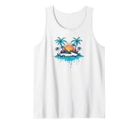 Edificios de la Ciudad de Miami en un Dibujo increíble Camiseta sin Mangas