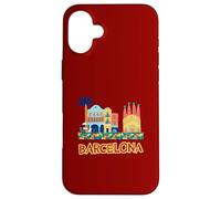 Edificios Icónicos De Barcelona Y Sagrada Familia Colorido Carcasa para iPhone 16 Plus