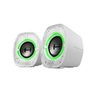 Edifier G1000 II Altavoces Gaming de Escritorio con iluminación RGB，Blanco | Driver full-range de 2,5", 9 modos de luz RGB dinámica, Bluetooth 5.4, USB-C, AUX, para PC, PS5 y Switch