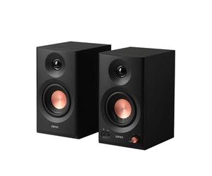 Edifier MR3 Studio Monitor Altavoces, Bluetooth V5.4 Altavoces de estantería Activos, Hi-Res Audio 2.0 Altavoz de computadora con Entrada TRS RCA AUX，para Multimedia y Juegos - Negro