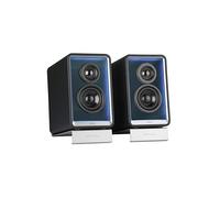 Edifier QR65 Active Design Monitor Altavoz (70 Watt) con Efectos de iluminación RGB, 3 x Puertos USB TurboGaN de Carga rápida y Salida de subwoofer, Negro