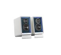 Edifier QR65 - Altavoz de Monitor de diseño Activo (70 W) con Efectos Luminosos RGB, 3 Puertos de Carga rápida USB TurboGaN y Salida de subwoofer, Color Blanco