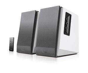 Edifier R1700BT - Juego de 2 Altavoces analógicos y Digitales, Carcasa de Madera en Color Blanco, Cable de conexión y Mando a Distancia