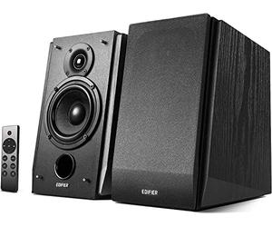 Edifier R1855DB - Altavoces activos para estantería 2.0, Bluetooth v5.1 y entrada óptica/coaxial/línea, subsalida, 70 W RMS, 60 Hz-20 kHz, graves medios Nomex de 4 pulgadas y tweeters de seda de 19 mm