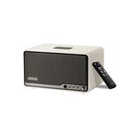 Edifier S300 Altavoces de Escritorio Retro, Audio Hi-Res Cableado e Inalámbrico, 80W (RMS) de Potencia, Bluetooth 5.4 Multipunto, WiFi Multihabitación (AirPlay 2), Entrada AUX y USB-C, Marfil