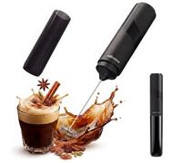 edihome, Espumador de Leche, Eléctrico, Milk Frother Portátil para Café, a Pilas, Batidor de Espuma para Cappuccino Latte, Matcha, Potente y Silencioso (Negro, A Pilas)