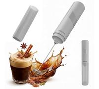 edihome, Espumador de Leche, Eléctrico, Milk Frother Portátil para Café, a Pilas, Batidor de Espuma para Cappuccino Latte, Matcha, Potente y Silencioso (Gris, A Pilas)