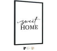 edihome, Marco 50x70 cm de Madera con Lámina Acrílica - Marco de Fotos para Póster, Diploma, Título y Certificados - Horizontal o Vertical (Negro - 50x70)