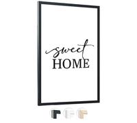 edihome, Marco 50x70 cm, Marcos de Fotos, Madera, Blanco, Negro y Marron, Lamina Acrilica, Horizontal/Vertical, para Título, Fotografias Boda, Marco fotos (Negro - 50x70)