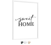 edihome, Marco A4, 21 x 29,7 cm, de Madera, Lámina Acrílica, para Título, Poster, Fotografías de Boda, Comunión y Diplomas (Blanco)