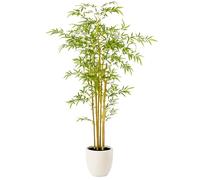 edihome, Planta Artificial Grande, Bambú Artificial 150 cm, Decorativas, Árbol, Decoración Hogar, para Interior, Oficina, Hoteles, Eventos - Planta Realista con Cañas Naturales y Verde (Bamboo, 150)