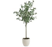 edihome, Planta Artificial Grande, Eucalipto 150 cm, Decorativas, Árbol, Decoración Hogar, para Interior, Oficina, Hoteles, Eventos - Planta Realista, Ideal para Espacios Modernos (Eucalipto, 150)