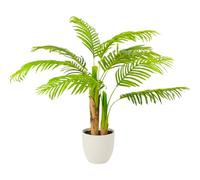 edihome, Planta Artificial Grande, Palmera Kwai Artificial 120 cm, Decorativas, Árbol, Decoración Hogar, para Interior, Oficina, Hoteles, Eventos - Planta Realista Tropical (Palmera, 120)