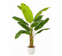 edihome, Planta Artificial Grande, Platanera 120 cm con Tronco Real y Natural - Decorativas, Árbol, Decoración para Interior, Oficina, Hogar, Hoteles y Eventos - Planta Realista (Platanera, 120)
